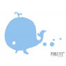 Tableau effaçable Pensette baleine bleue de la marque Le Pré d'eau sur LaCorbeille.fr