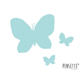 Tableau effaçable Pensette Papillon Menthe de la marque Le Pré d'eau sur LaCorbeille.fr