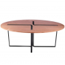 Table design chêne et métal laqué noir Sangle Ovale - Design Jocelyn Deris sur LaCorbeille.fr