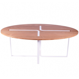 Designer oval table Sangle in solid oak