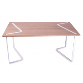 Rectangular table Sangle in solid oak and metal