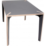 Grande table design stratifié gris et contreplaqué de bouleau Série X Design Benjamin Faure sur LaCorbeille.fr