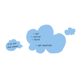 Tableau effaçable Pensette Nuage bleu de la marque Le Pré d'eau sur LaCorbeille.fr