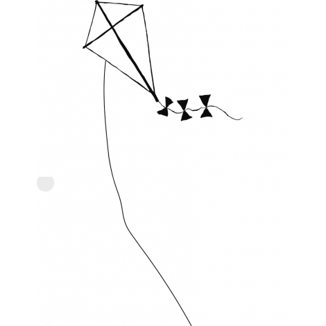 Sticker Cerf Volant de la collection Poetic wall par le duo Mel et Kio sur LaCorbeille.fr