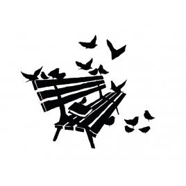 Sticker Sur un banc de la collection Poetic Wall sur LaCorbeille.fr