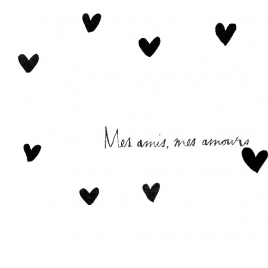 Set de stickers Mes amis mes amours de la collection Poetic Wall 2017 sur LaCorbeille.fr