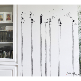 Sicker Tout La-Haut- La Maison en noir Poetic Wall de Mel et Kio sur LaCorbeille.fr