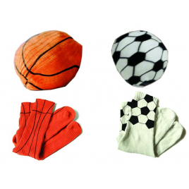 Chaussette ballon de basket et ballon de foot design L'Air de Rien sur LaCorbeille.fr