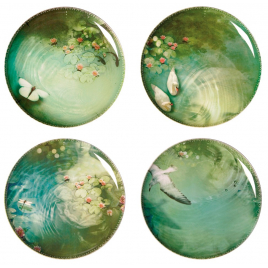 Set of 4 melanine plates Yuan - design Ibride