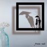 Sticker Cadre Ombre Pluie d'Amour de la collection Poetic Wall par le duo Mel & Kio sur LaCorbeille.fr
