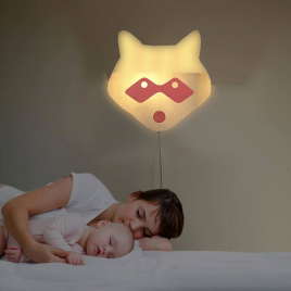 Red Raccoon wall light