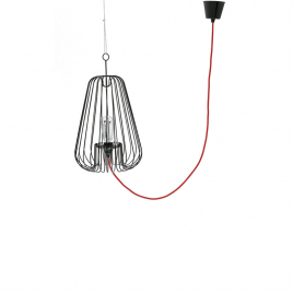 Luminaire design Suspension design blanche Light Cage design Jocelyn Deris sur LaCorbeille.fr