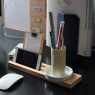 Set de bureau avec pot à crayons Kagome de la marque japonaise Ideaco sur LaCorbeille.fr