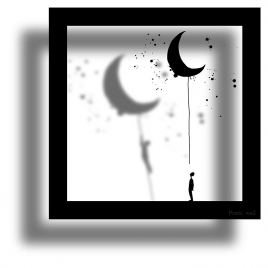 Sticker frame shadow Romeo and Juliette