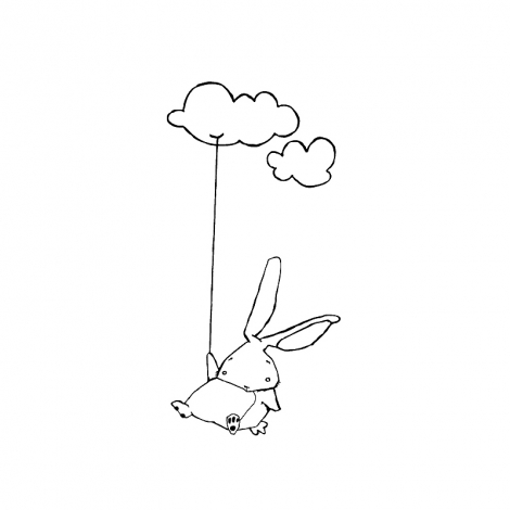 Sticker "Lapin Nuage" de la Marque Poetic wall® sur LaCorbeille.fr