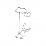 Sticker "Lapin Nuage" de la Marque Poetic wall® sur LaCorbeille.fr