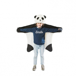 Disguise, plaid and carpet Panda