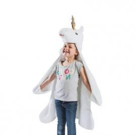 Déguisement licorne en peluche