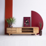 Low Sideboard in wood with doors