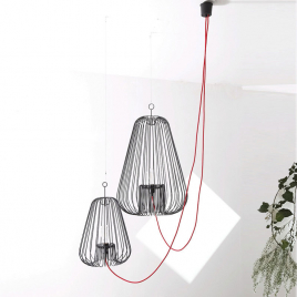 Luminaire design Suspension design blanche Light Cage design Jocelyn Deris sur LaCorbeille.fr