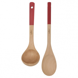 Set cuillère et louche en bois Cookut