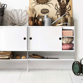 Small sideboard STRING in white