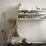 STRING shelf in white with grey sides - Depth 20cm
