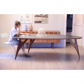 Table TED ONE Grise de la marque Greyge sur LaCorbeille.fr