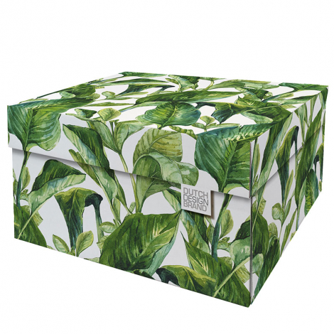 Boîte de rangement imprimé végétal