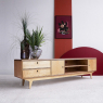 Low Sideboard in wood with doors