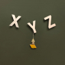 Set of 3 Alphabet X Y Z Wall Hooks