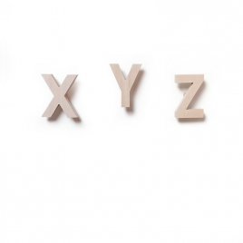 Set of 3 Alphabet X Y Z Wall Hooks