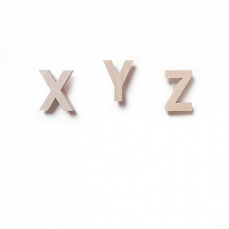 Set of 3 Alphabet X Y Z Wall Hooks