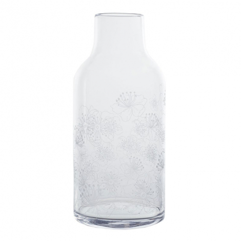 Vase en verre décoré fleurs de prairie par Raeder