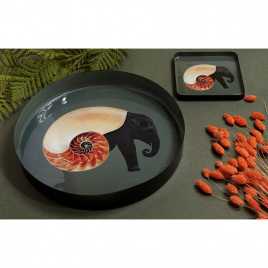 Gangzaï painted metal round tray