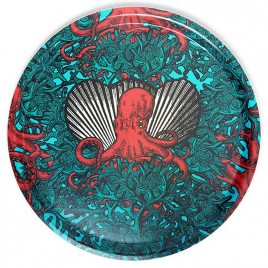 Round wooden tray Naughty Poulp