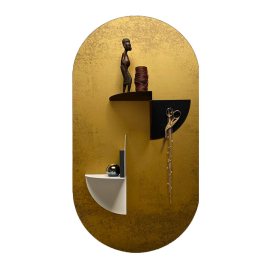 Gold Oval magnetic sticker + 2 ROT shelves + 4 magnets