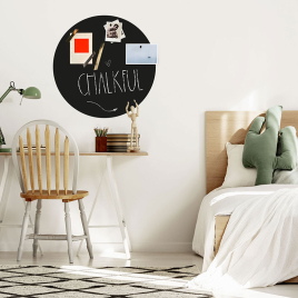 Tableau noir magnétique adhésif avec magnets et scotch décoratif