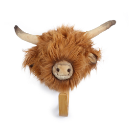 Patère murale Peluche Vache Ecossaise Wild and Soft