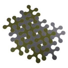 Wool felt carpet "Molecule" x 12