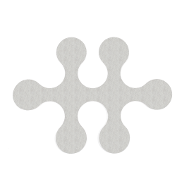 Felt carpet "Molecule" ecru x5