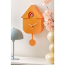 Orange Modern Cuckoo Wall Clock