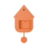 Orange Modern Cuckoo Wall Clock