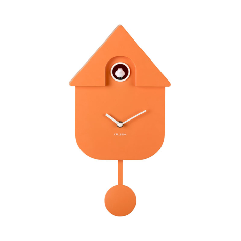 Orange Modern Cuckoo Wall Clock