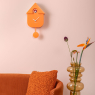 Orange Modern Cuckoo Wall Clock