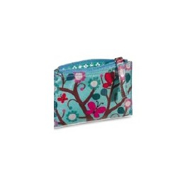 Wallet / pouch "MiniLabo" Butterflies with blue background
