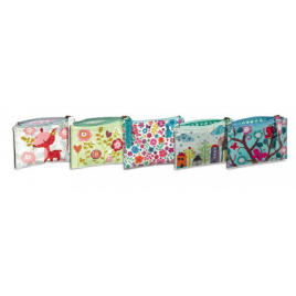 Wallet / pouch "MiniLabo" Butterflies with blue background