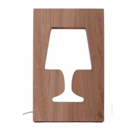 Lampe design de chevet en chêne Outlight en chêne ou blanc laqué sur LaCorbeille.fr