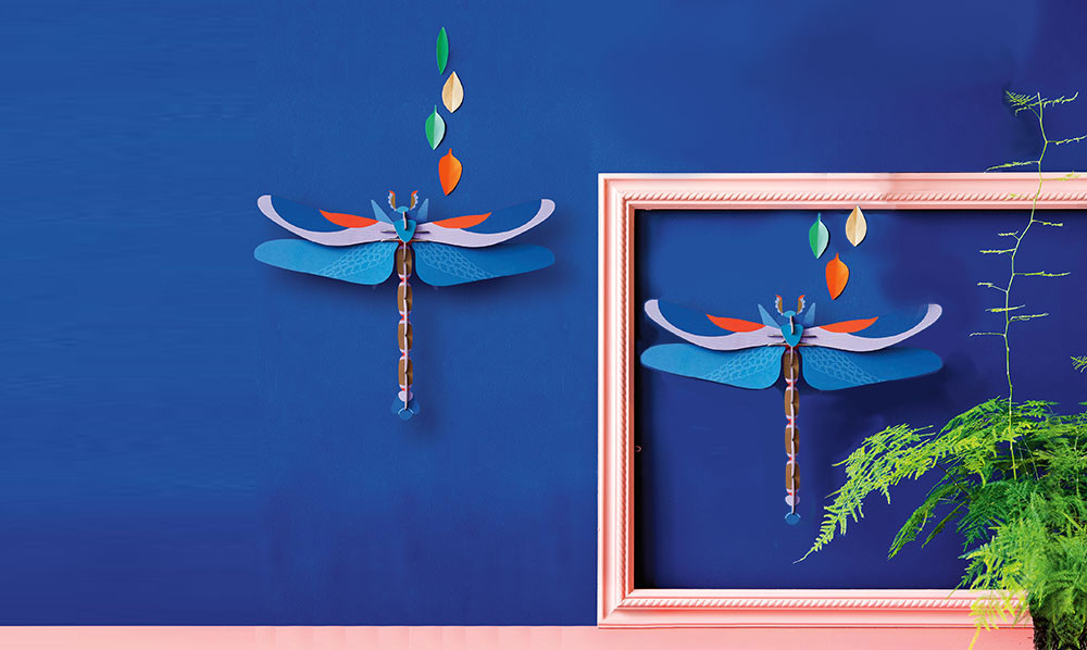 Décoration colorée avec des libellules